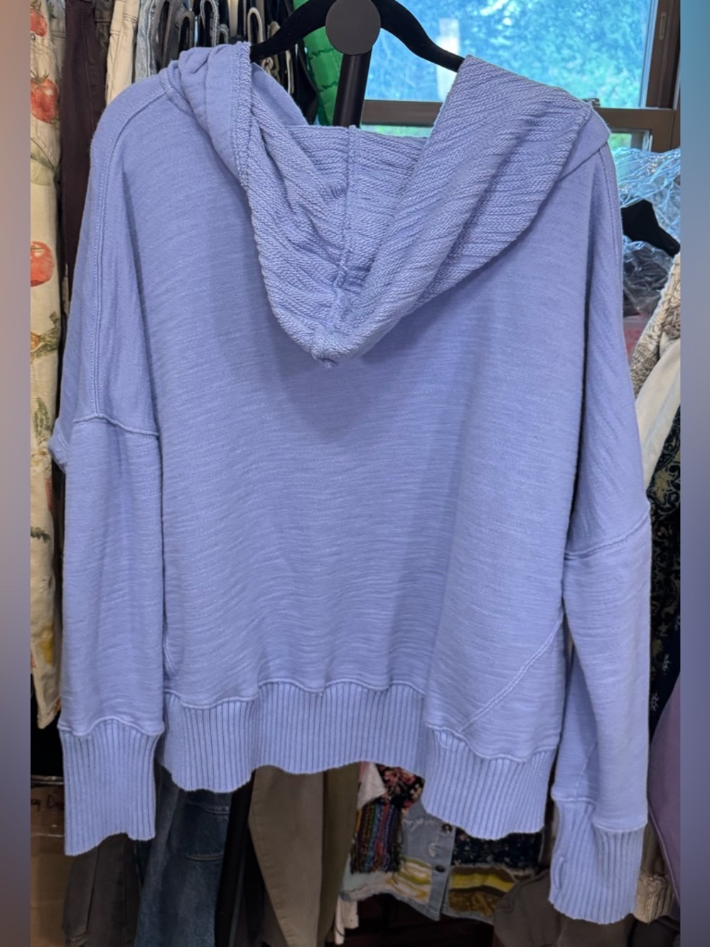 NWOT Free People FP Movement Solid Honey Dove Pullover - African violet - large - Picture 10 of 12